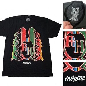 Rancho Humilde Shirt Mens XL Black Made in USA Serape Crest Corridos Streetwear